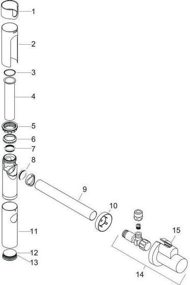 Actual product image Axor Design siphon Set FLOWSTAR with corner valves chrome (Drainage set, 1 1/4")