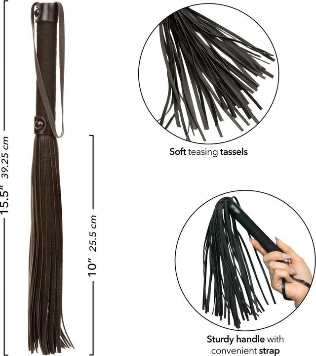 Actual product image CalExotics Nocturnal Flogger Leather Black