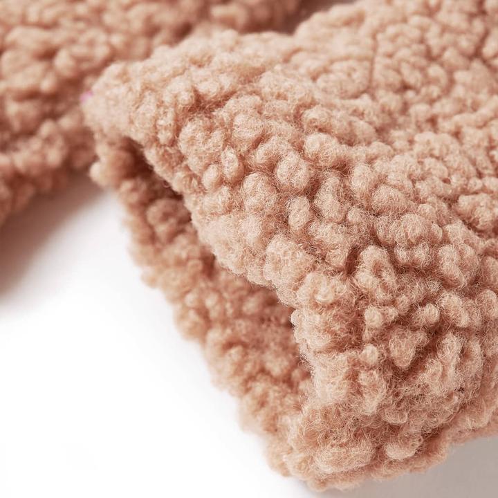 Immagine prodotto VidaXL Giacca con cappuccio per bambini Teddy in pelliccia sintetica cognac chiaro (104)