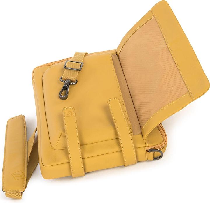 Image du produit Tucano Tema Cross-Body, étui en cuir pour tablette pour iPad mini, tablettes jusqu'à 8 pouces, jaune