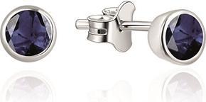 Beneto Exclusive - Fine silver stud earrings with sapphires SAFAGUP2716