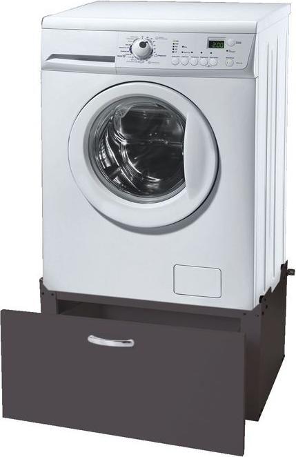 Produktbild Mendler Waschmaschinenunterschrank, Sockel Podest Erhöhung Untergestell, Schublade 33x61x52cm schwarz