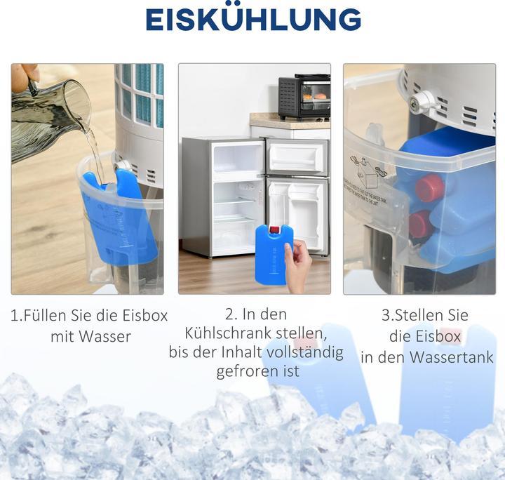 Actual product image Homcom Air cooler with ice boxes