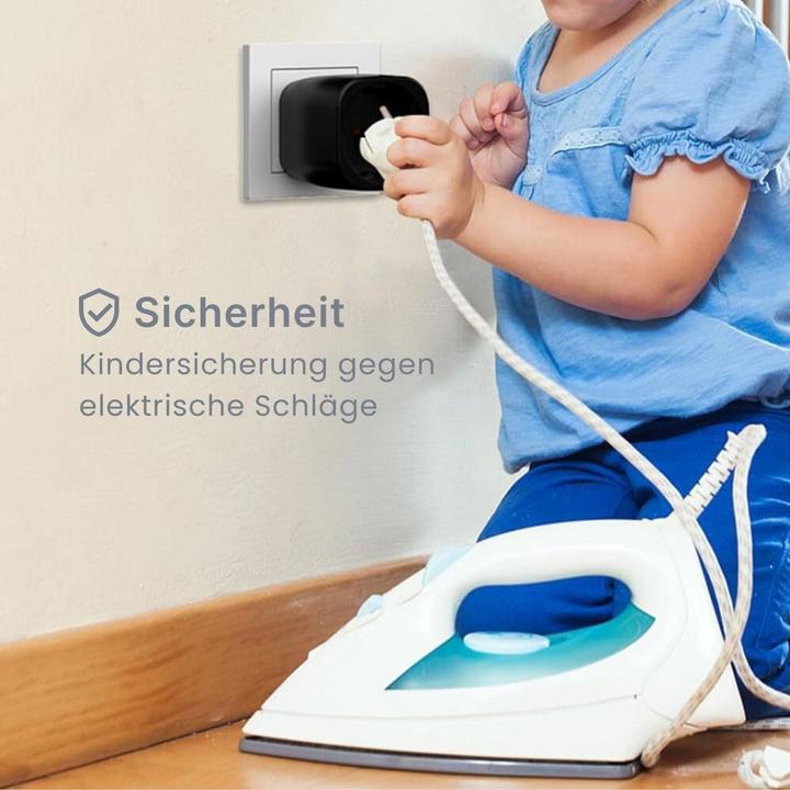 Actual product image Hermex Socket outlet adapter Schuko to Switzerland (Type 13, CEE 7/4)