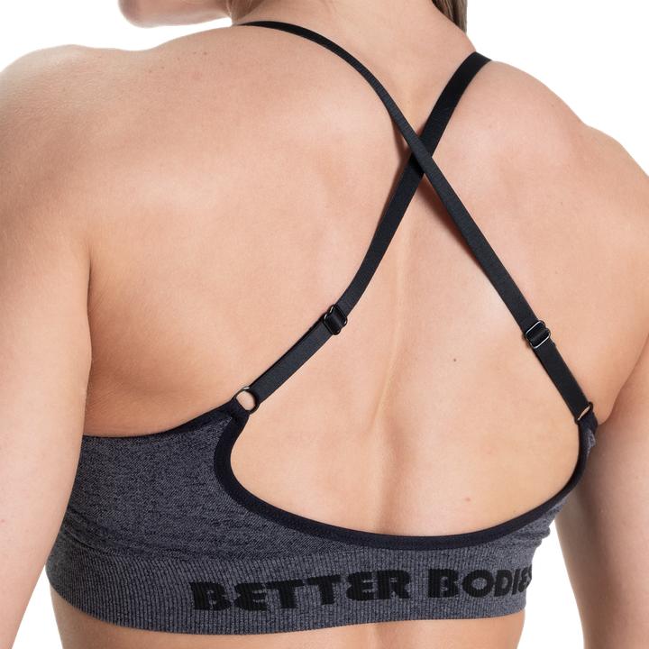 Actual product image Better Bodies Curve Scrunch Bra - Black Melange (XS)