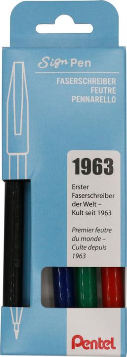 Image du produit Pentel Stylo à pointe de fibre Stylo à signes (Multicolore, 4 x)