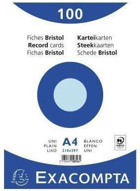 Produktbild Exacompta Karteikarten (210 x 297 mm, 205 g/m², 100 x)