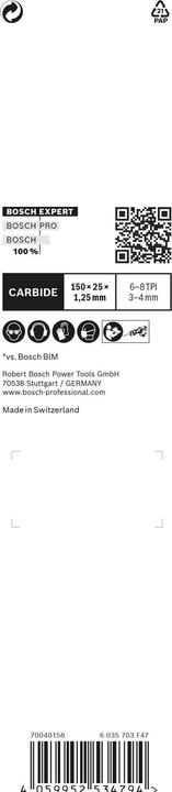 Immagine prodotto Bosch Professional Zubehör Lama per sega alternativa EXPERT 'Multi Material' 956 XHM, 1 pezzo