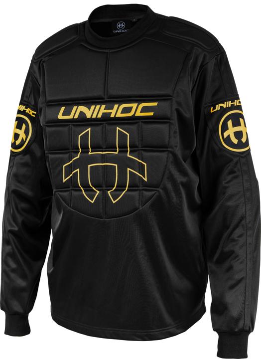 Unihoc Goalie sweater SHIELD schwarz/gold LTD EDT -XS (XS)