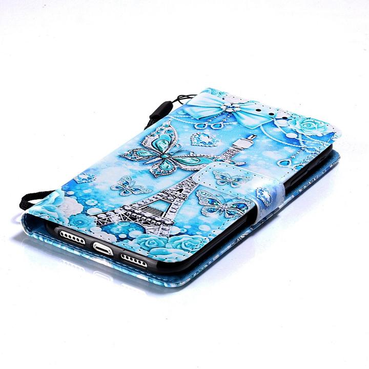 Actual product image Ueli Express iPhone 11 book case Case with card holder Glitter Eiffel Tower (Apple iPhone 11)