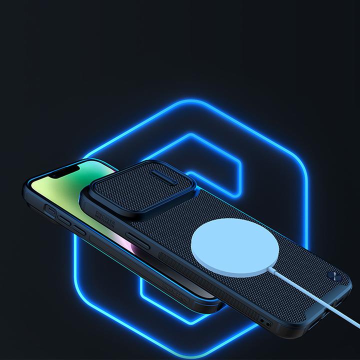 Immagine prodotto Nillkin Corazza S-Hull testurizzata per iPhone 14 Pro Max con copertura della fotocamera verde scuro (Apple iPhone 14 Pro Max)