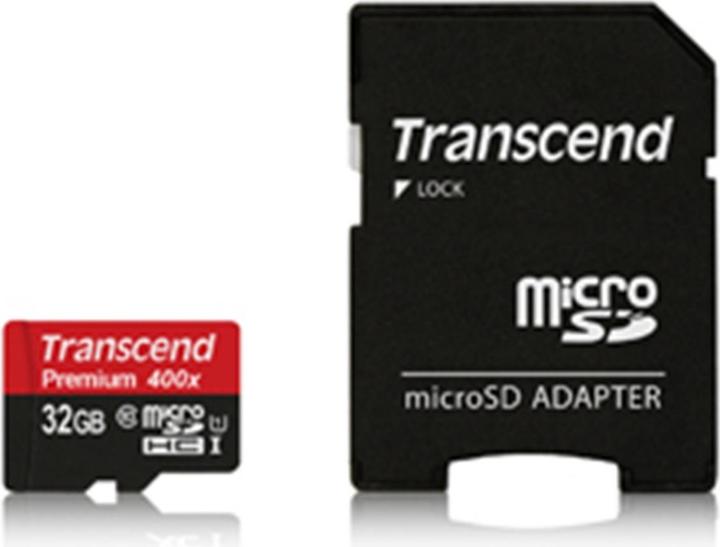 Actual product image Transcend Premium 400x (32 GB, microSDHC, U1, UHS-I)