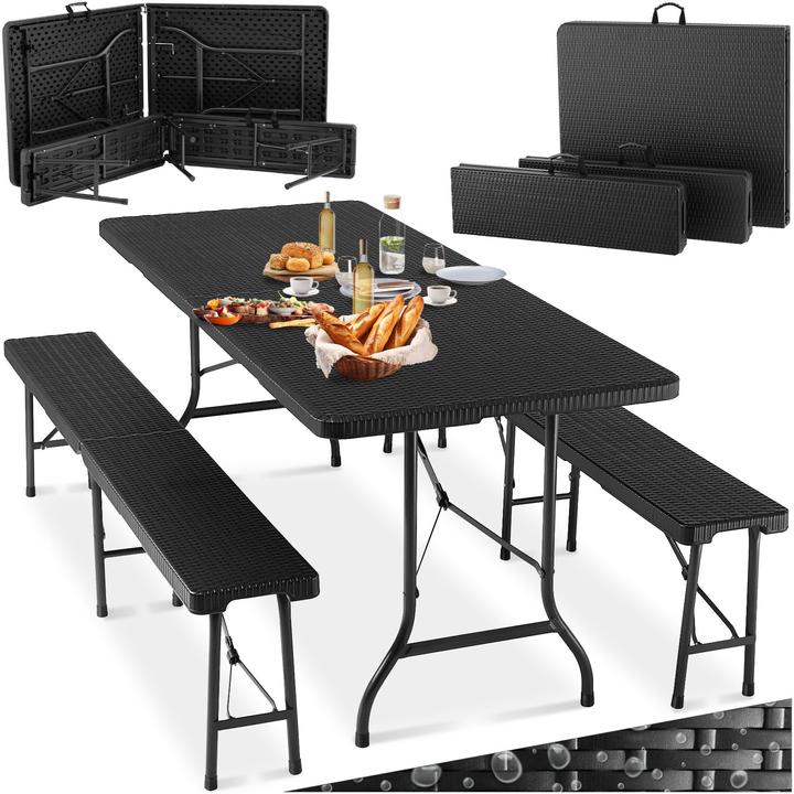tectake Campingtischgarnitur klappbar