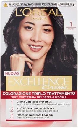 Image du produit L'Oréal Paris Paris Excellence Creme Triple Treatment Color for Long-Lasting Results 1 Black (1 Noir)