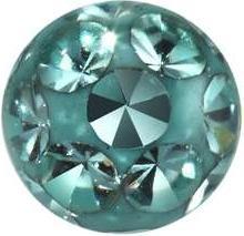 Bijouteria 1.2mm Piercing-Kugel (Kristall, Edelstahl, Epoxiharz)