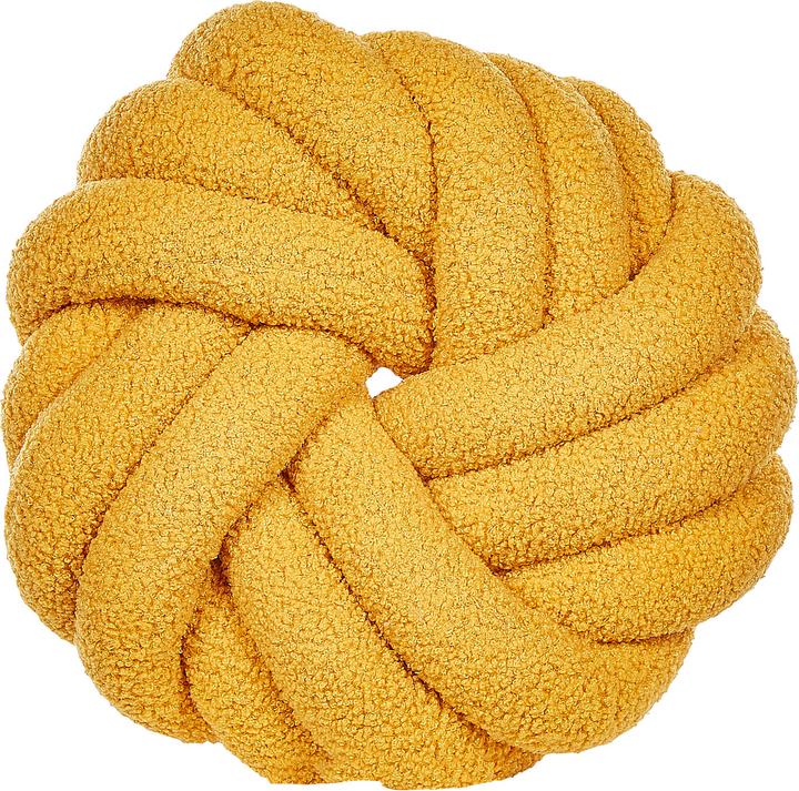 Beliani Cuscino Boucle Knot Giallo 31 x 31 cm AKOLA (31 x 31 cm)