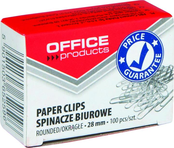 Actual product image Office Products Paper clips round, 28mm, 100pcs, silver (100 x)