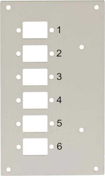 Actual product image EFB Elektronik Front panel for 6 x SC-S, LC-D, E2000® with 2.8mm screw holes