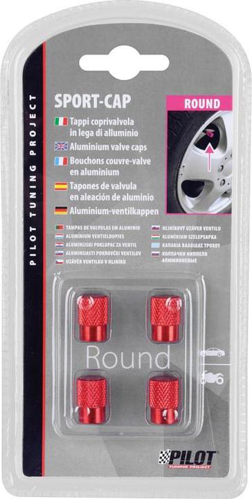 Image du produit Lampa Jeu de 4 bouchons de valve - Rouge