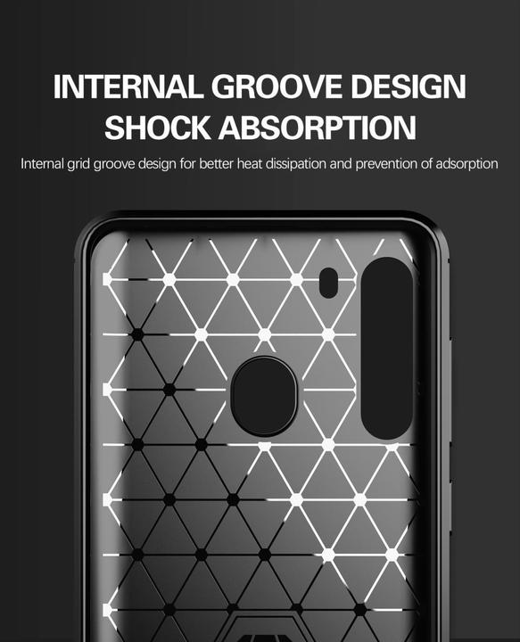 Produktbild Cadorabo TPU Ultra Slim carbon edelstahl Kombi Cover (Samsung Galaxy A21)