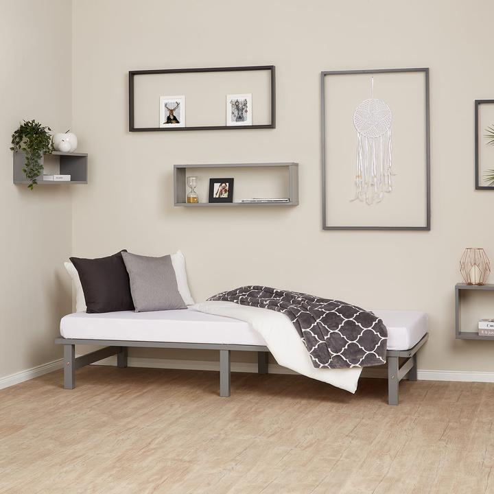 Produktbild Jamb Palettenbett Holzbett 90x200cm Massivholz Weiss (90 x 200 cm)