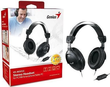 Produktbild Genius HS-505X Headset Wired Head-band Calls/Music Black (Kabelgebunden)