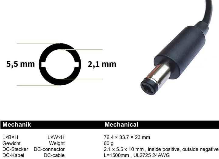 Image du produit Gequdio HN-Power Adaptateur secteur compatible pour Yealink,Snom,FAV