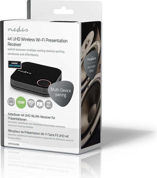 Produktbild Nedis Drahtloser HDMI™ Empfänger | WLAN | 2400 MHz | 30.0 m (Sichtlinie) | 4K@60Hz | 0.04 Gbps | PVC