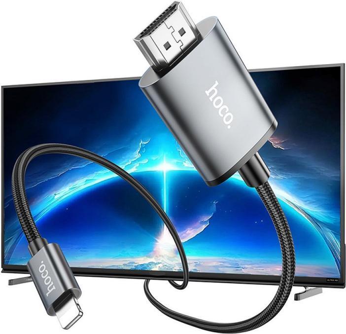 Produktbild Hoco Lightning to HDMI Video Kabel UA27, 2m, Grau (2 m, HDMI)