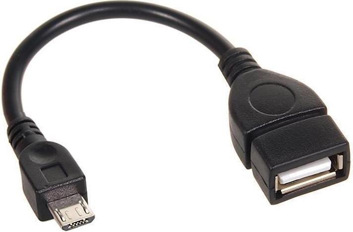 Actual product image Maclean Cable Micro-USB OTG vers USB 2.0 M/F 10cm (Noir) (0.10 m, USB 2.0)