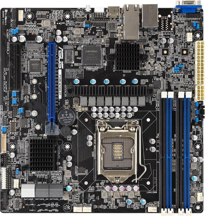 Produktbild ASUS Server P12R-M/10G-2T (LGA 1200, Intel C252, mATX)