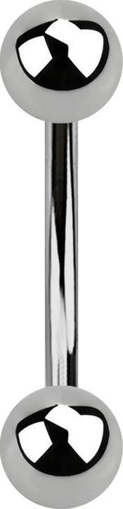Image du produit Star Piercing Banane silber mit zwei Kugeln (Titane G23, sans laiton)