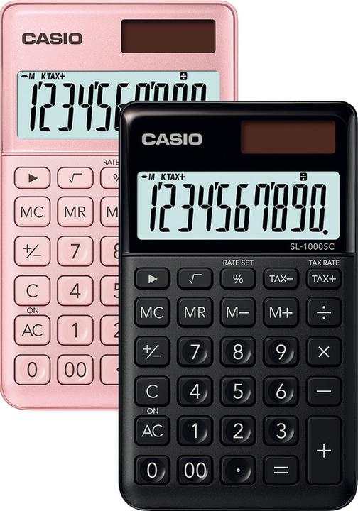Produktbild Casio Taschenrechner BIC SL1000SCP 10-stellig pink (Batterien, Solarzellen)