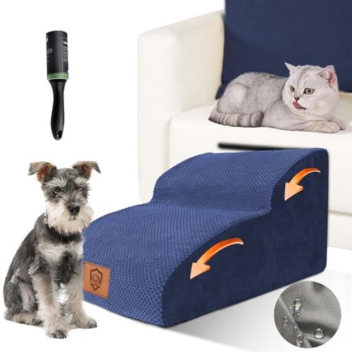 Produktbild Alopini 2 Stufen Hundetreppe, Wasserdicht Haustiertreppe, rutschfeste Hunderampe Bett für Hunde und Katzen