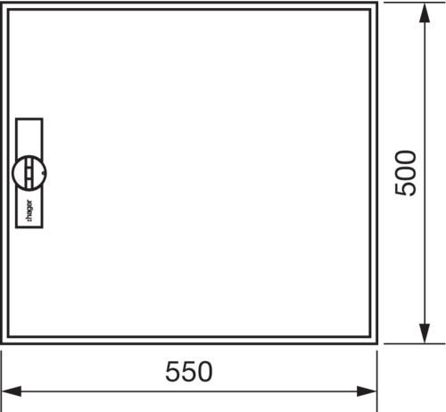 Produktbild Hager HAG FWB32D Feldverteiler univers IP44 500x550x161mm leer (Verteiler)