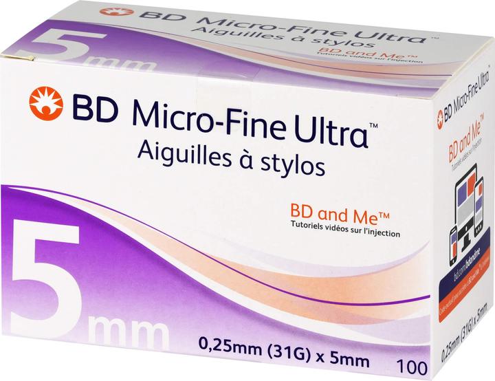 Actual product image BD Micro-Fine Ultra Pen needles 0.25x5mm, 100 pcs KAN