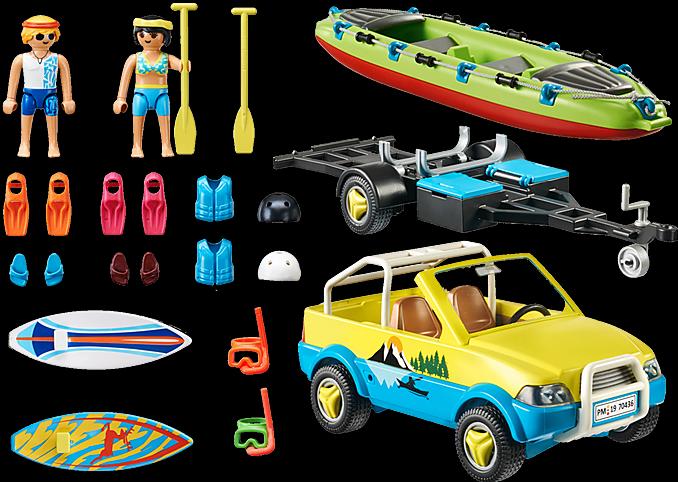Produktbild Playmobil Strandauto mit Kanuanhänger (70436, Playmobil Family Fun)