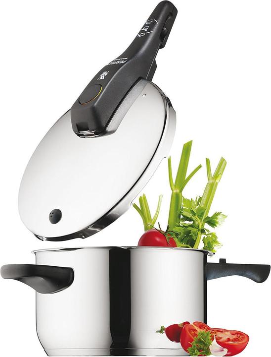 Produktbild WMF Dampfkochtopf Schnellkochtopf 2,5l Perfect Induktion Edelstahl 18/10 (18 cm, Dampfkochtopf, Edelstahl)