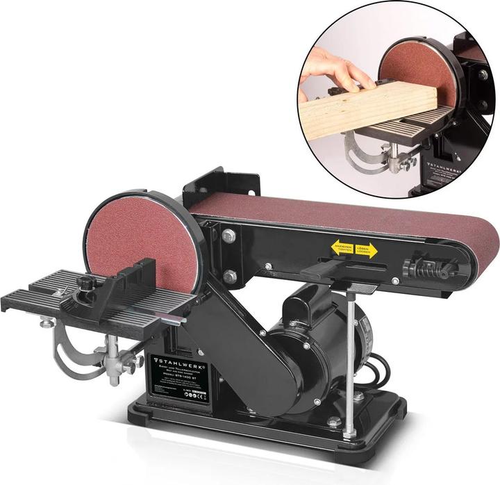 Produktbild Stahlwerk Band- und Tellerschleifer BTS-1400 ST Schleifgerät Schleifmaschine (Doppelschleifer, 375 W)