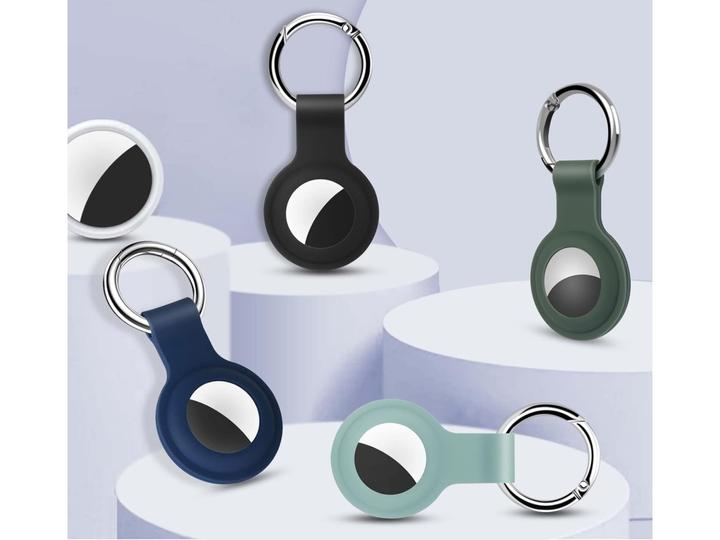 Actual product image Screenguard Apple Airtag Liquid silicone case with key fob