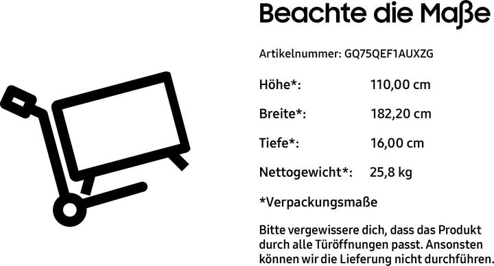 Produktbild Samsung 75" QLED QEF1 4K Vision AI Smart TV 2025 (75", QLED, 4K, 2025)