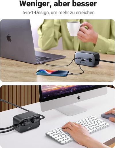 Actual product image Ugreen Cube CD268 (3 x, CEE 7/4, USB-A, USB-C, 1.80 m)