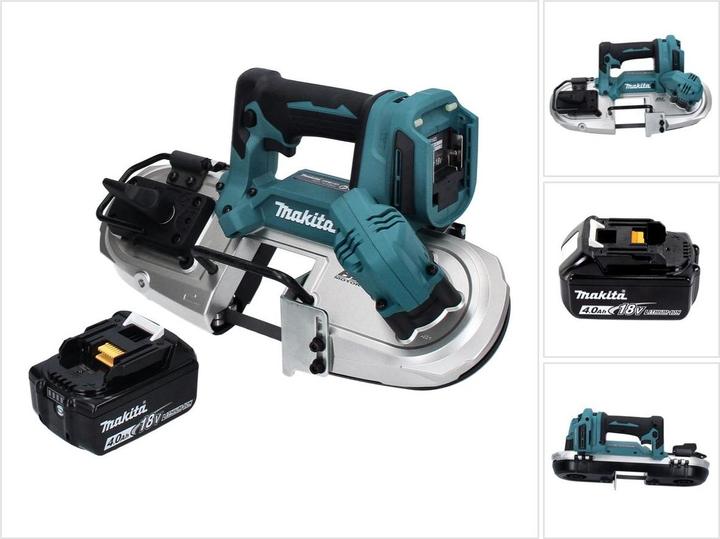 Makita DPB 183 M1 Akku Bandsäge 18 V 66 mm Brushless + 1x Akku 4,0 Ah - ohne Ladegerät