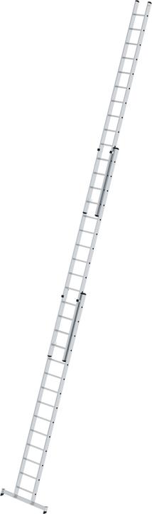 Produktbild Munk Sprossen-Schiebeleiter 3-teilig mit nivello-Traverse 3x14 Sprossen (Regalleiter, 300 cm)