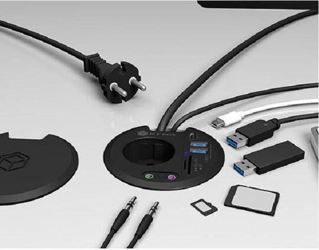 Actual product image Icy Box IB-HUB1430-CR (USB-C, 3 Ports)