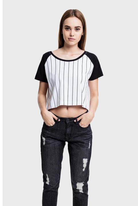 Actual product image Urban Classics Ladies Cropped Baseball Tee (S)