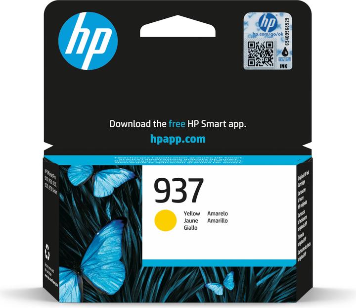 HP Cartuccia di inchiostro giallo originale 937, 1 pz (Y)