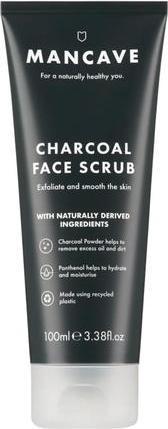 Actual product image ManCave Charcoal Face Scrub 100ml for Men Exfoliate and Smooth Skin Dermatologically Tested Natural (Exfoliation, 100 ml)