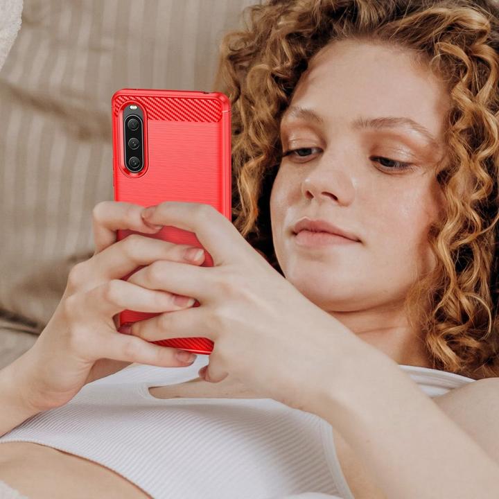 Actual product image König Design Case Mobile Protection for Sony Xperia 10 V Case Cover Cases Bumper Carbon Shell (Sony Xperia 10 V)