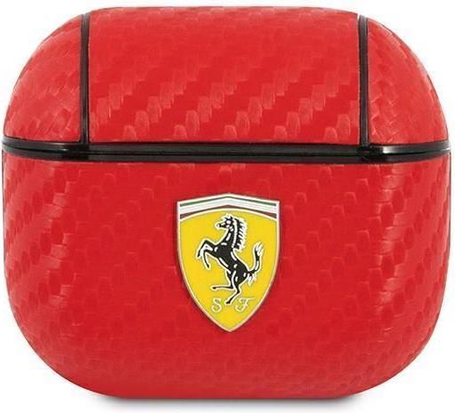 Actual product image Ferrari FESA3CARE AirPods 3 cover czerwony/red On Track PU Carbon (Headphone bag)